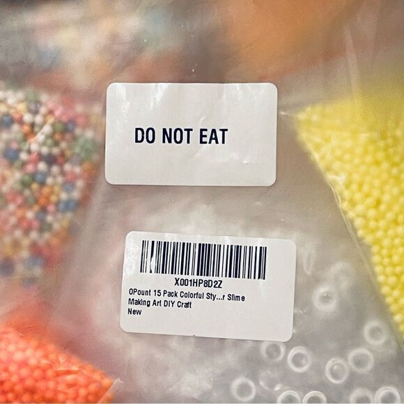 OPount Multi Styrofoam Clear Fishbowl Bead Colorful Add-Ins DIY Slime Craft Kit - Picture 13 of 14